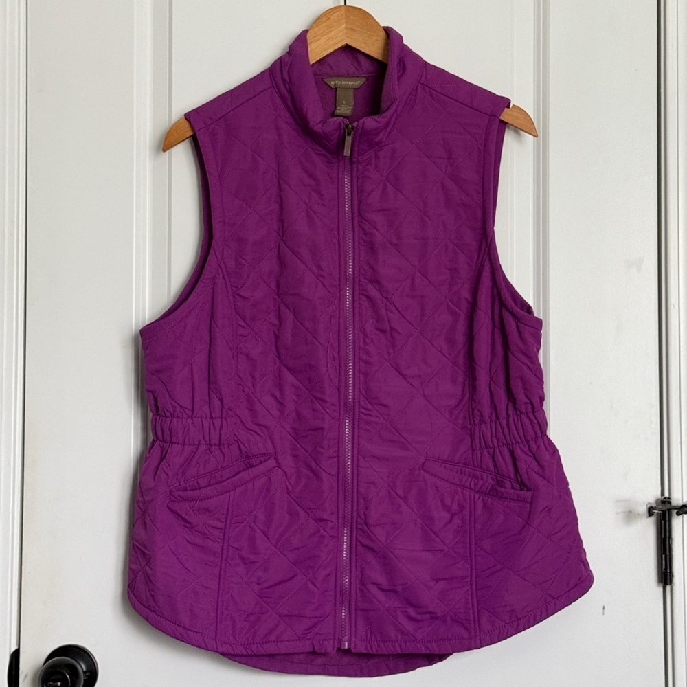 Bit & Bridle Purple Puffer Vest Size L